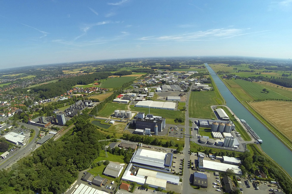 Luftaufnahme der Firma Euro Alkohol in Lüdinghausen