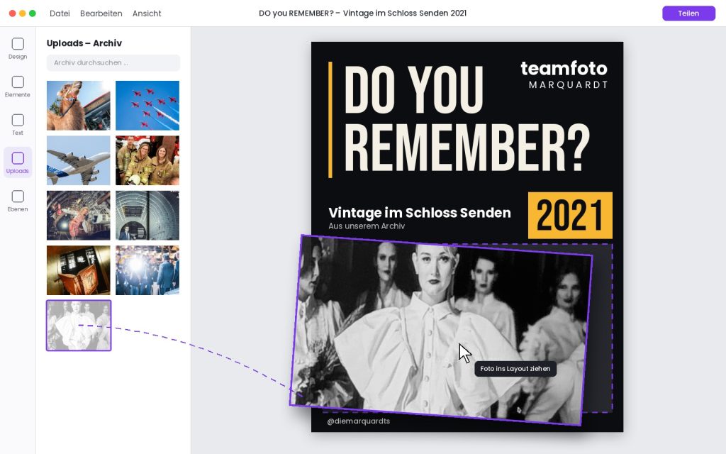Making-of: Ein Archivfoto wird ins DO you REMEMBER?-Layout gezogen